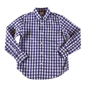 Boys Crewcuts Purple Check Button Down Shirt 8